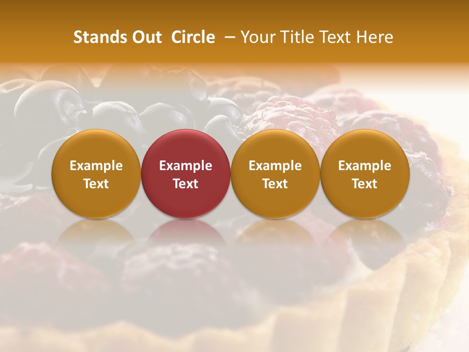 A Fresh Fruitcake With Blueberry Berry PowerPoint Template