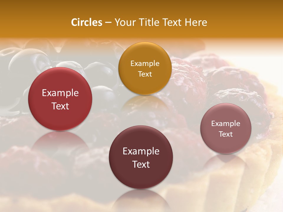 A Fresh Fruitcake With Blueberry Berry PowerPoint Template
