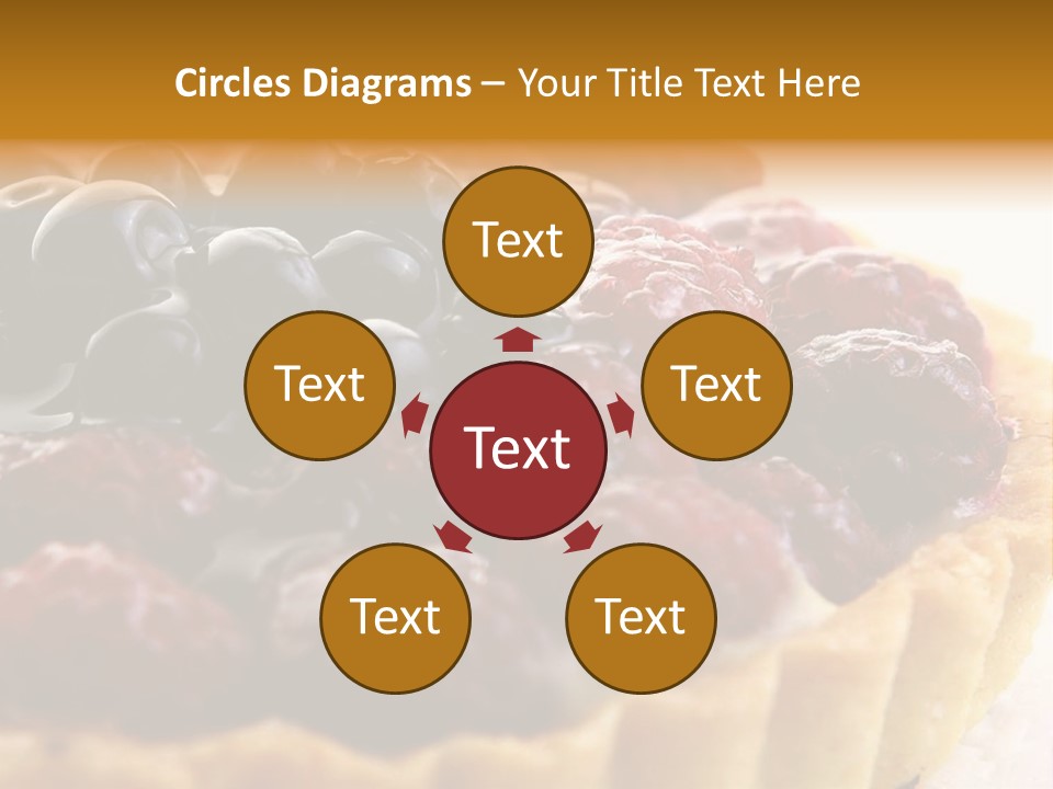 A Fresh Fruitcake With Blueberry Berry PowerPoint Template