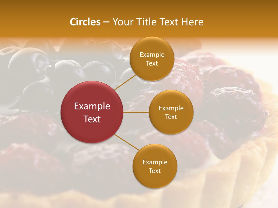 A Fresh Fruitcake With Blueberry Berry PowerPoint Template