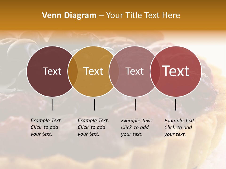 A Fresh Fruitcake With Blueberry Berry PowerPoint Template