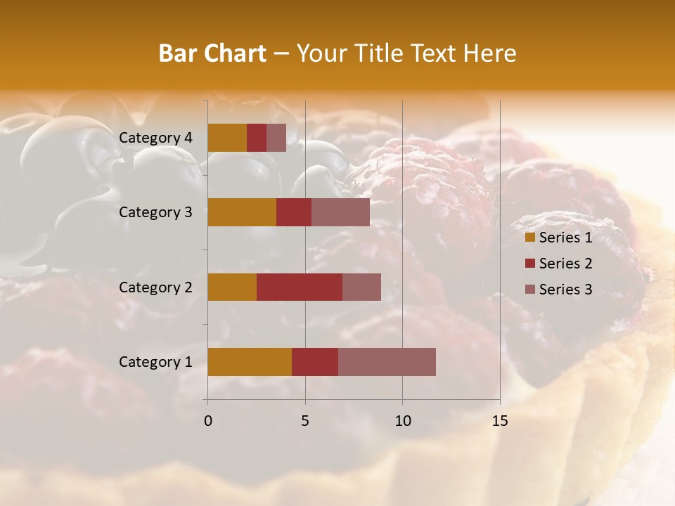 A Fresh Fruitcake With Blueberry Berry PowerPoint Template
