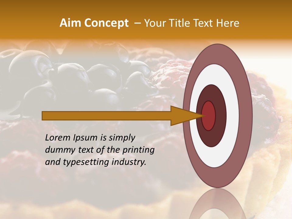 A Fresh Fruitcake With Blueberry Berry PowerPoint Template