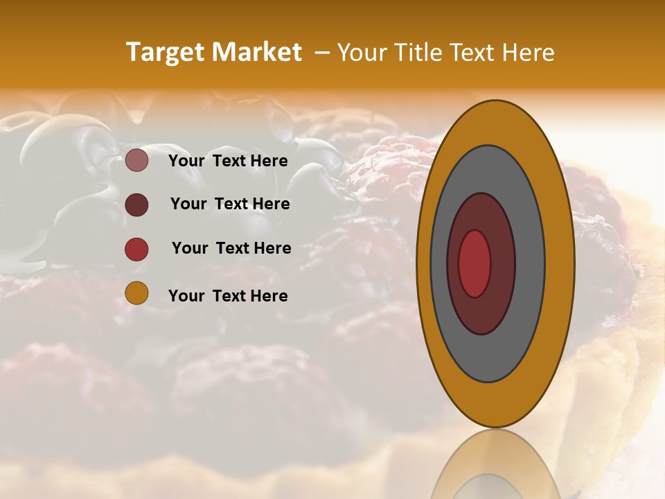 A Fresh Fruitcake With Blueberry Berry PowerPoint Template