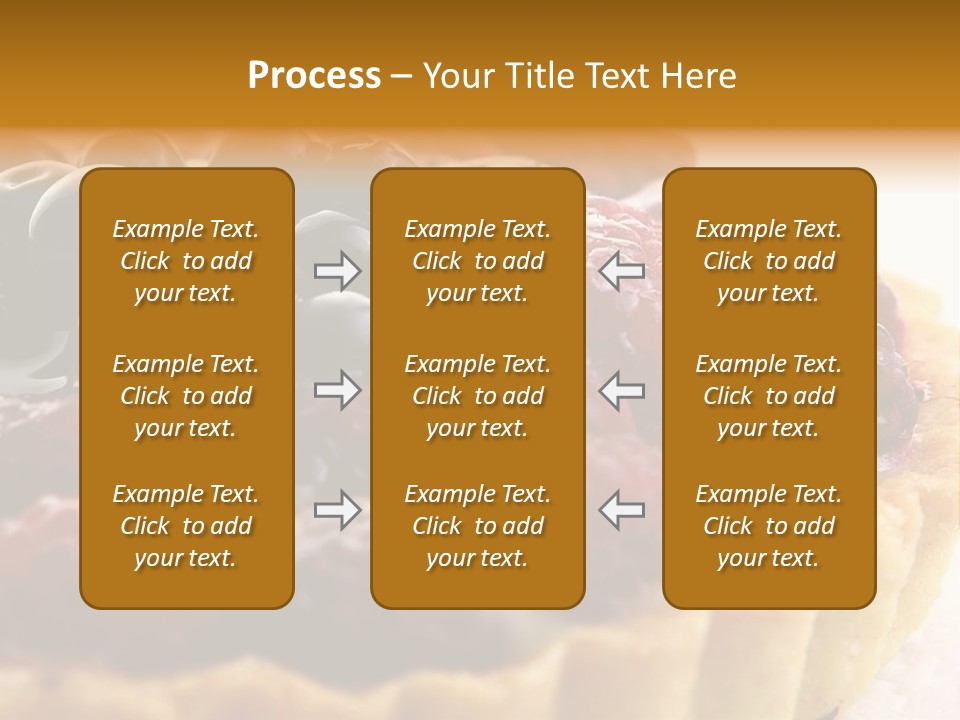 A Fresh Fruitcake With Blueberry Berry PowerPoint Template