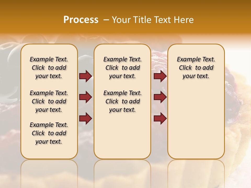 A Fresh Fruitcake With Blueberry Berry PowerPoint Template