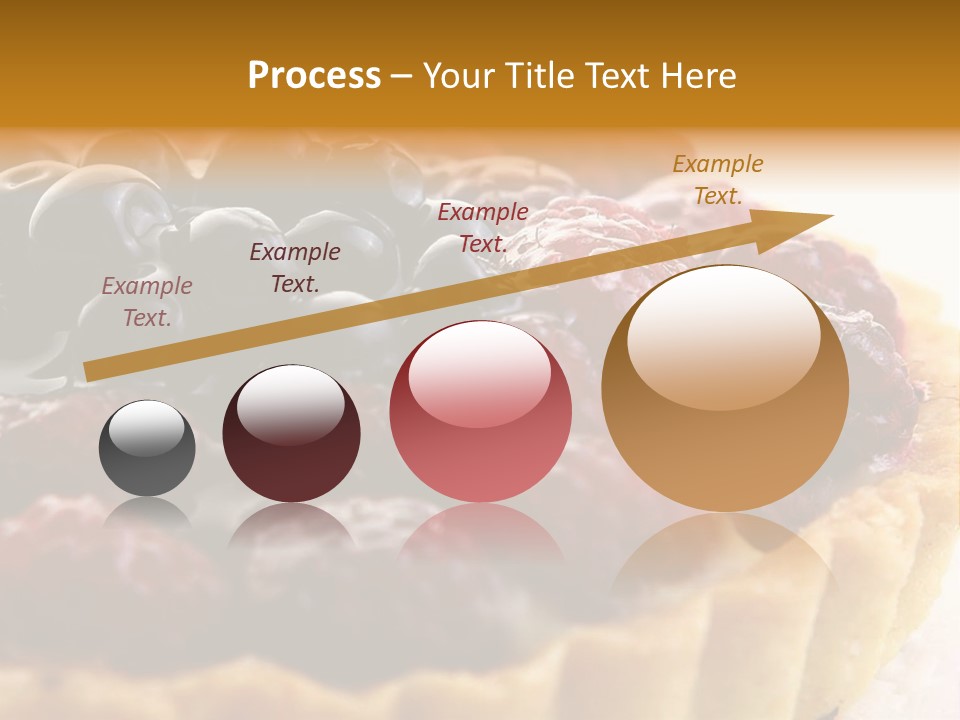 A Fresh Fruitcake With Blueberry Berry PowerPoint Template