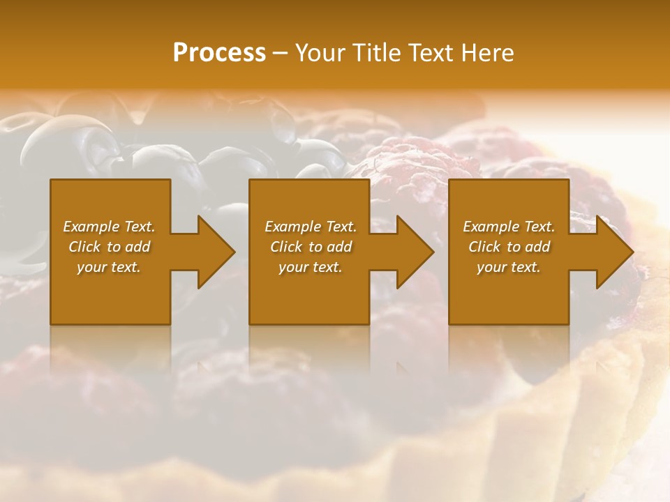 A Fresh Fruitcake With Blueberry Berry PowerPoint Template