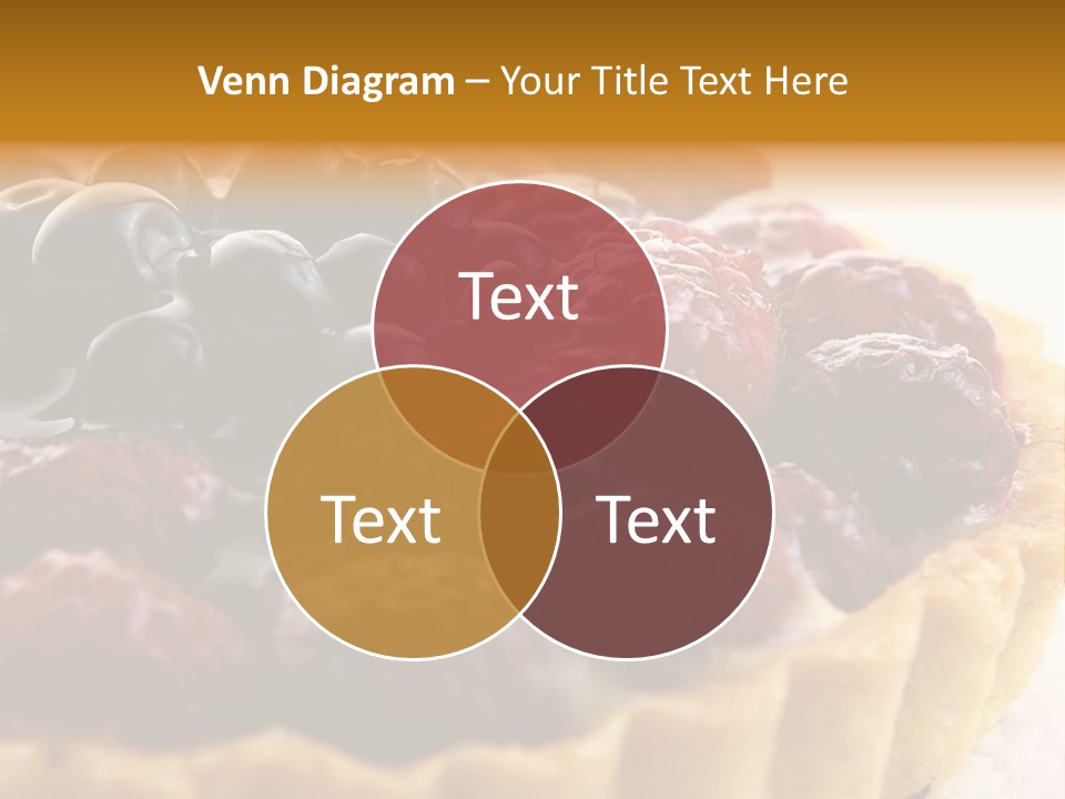 A Fresh Fruitcake With Blueberry Berry PowerPoint Template