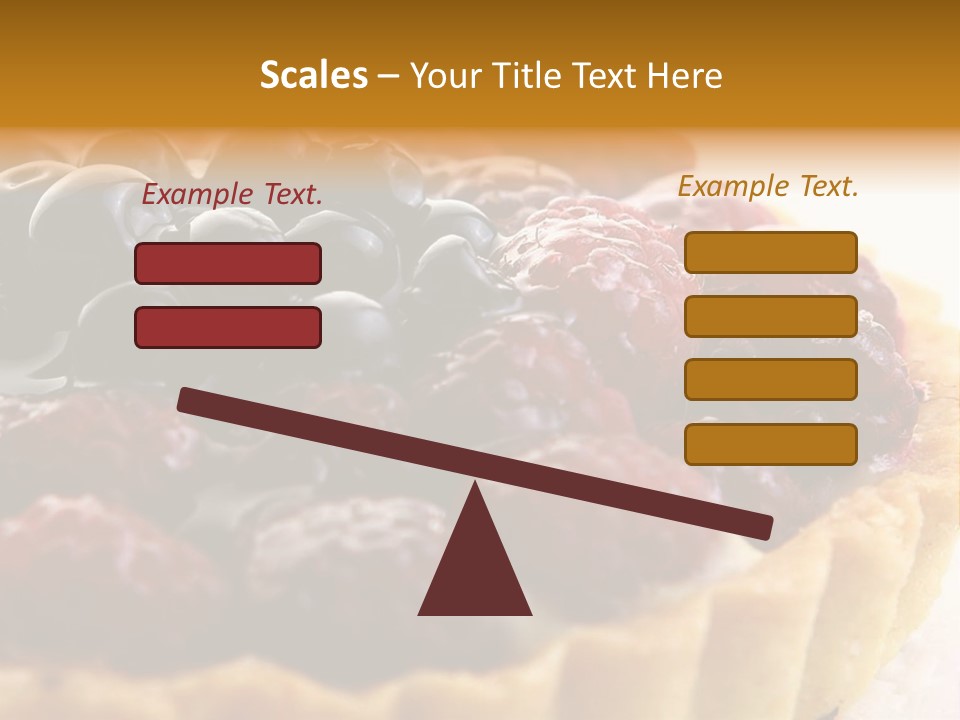 A Fresh Fruitcake With Blueberry Berry PowerPoint Template
