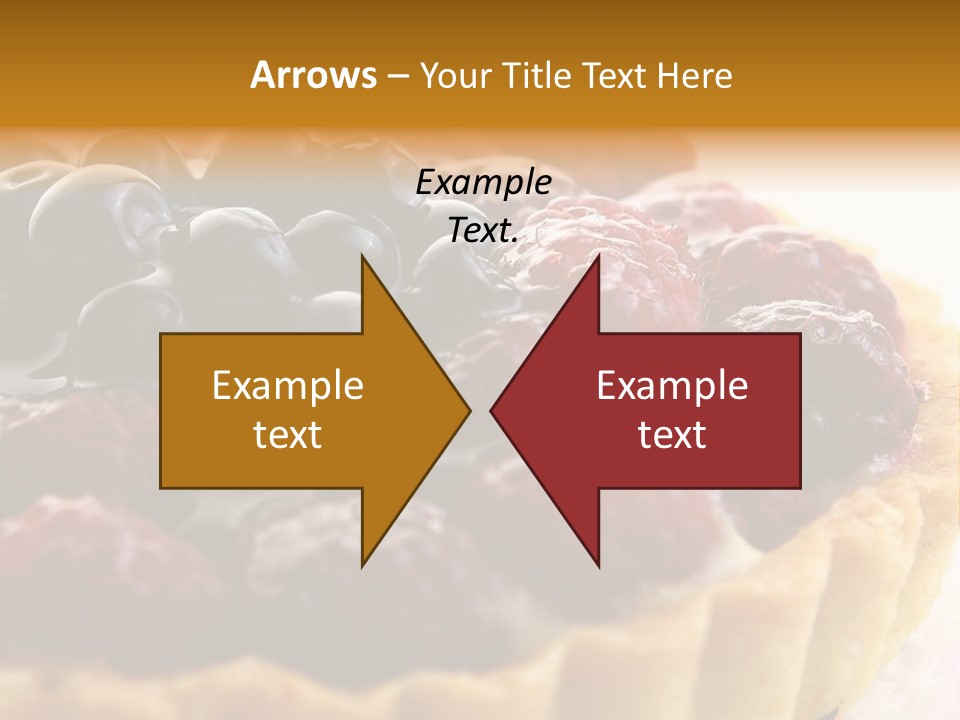 A Fresh Fruitcake With Blueberry Berry PowerPoint Template