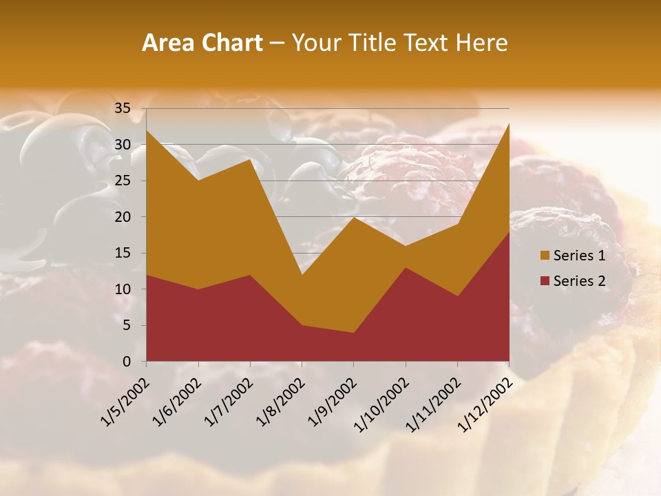 A Fresh Fruitcake With Blueberry Berry PowerPoint Template
