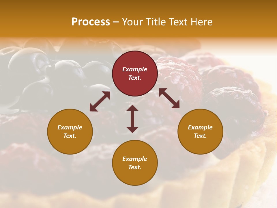 A Fresh Fruitcake With Blueberry Berry PowerPoint Template