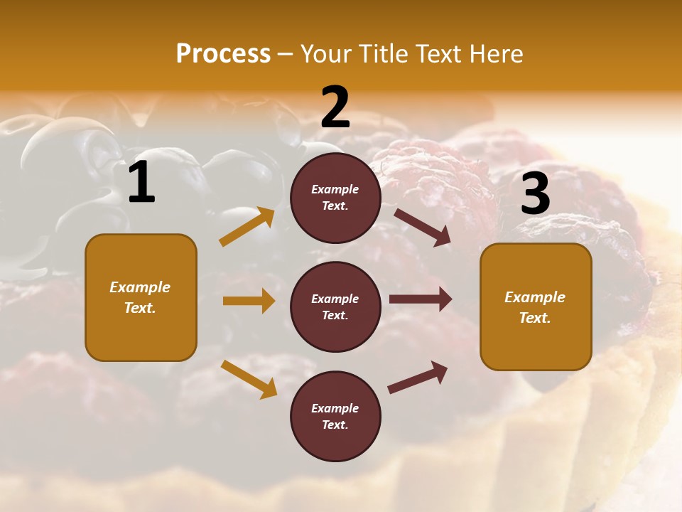 A Fresh Fruitcake With Blueberry Berry PowerPoint Template