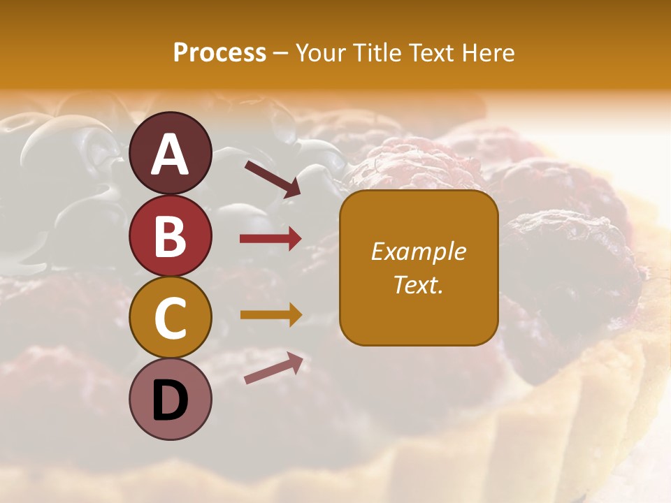 A Fresh Fruitcake With Blueberry Berry PowerPoint Template