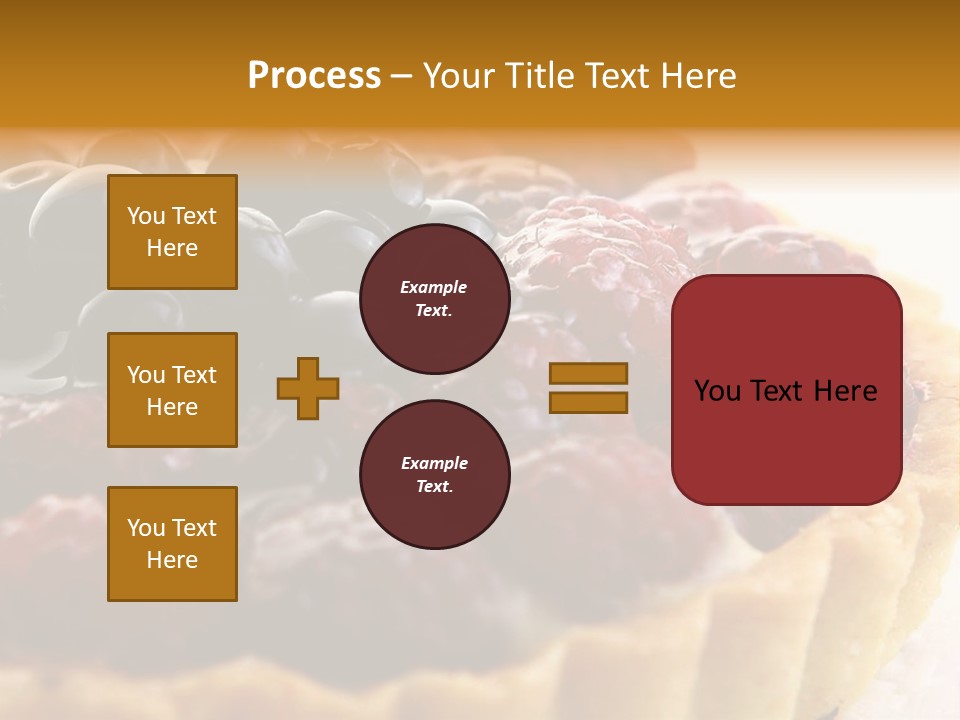 A Fresh Fruitcake With Blueberry Berry PowerPoint Template