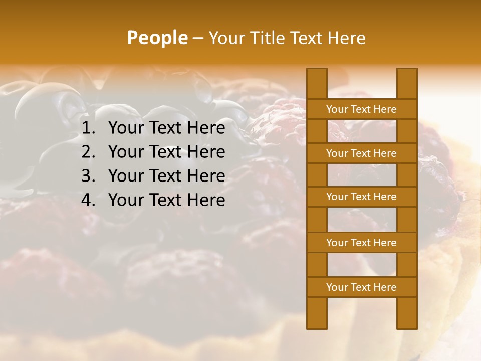 A Fresh Fruitcake With Blueberry Berry PowerPoint Template