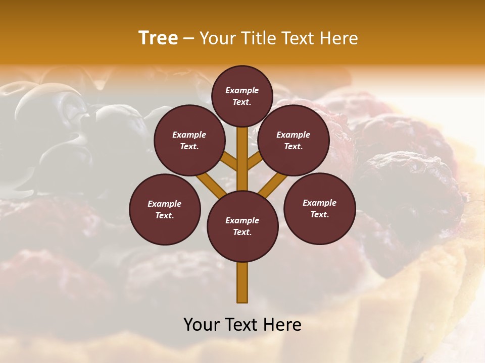 A Fresh Fruitcake With Blueberry Berry PowerPoint Template
