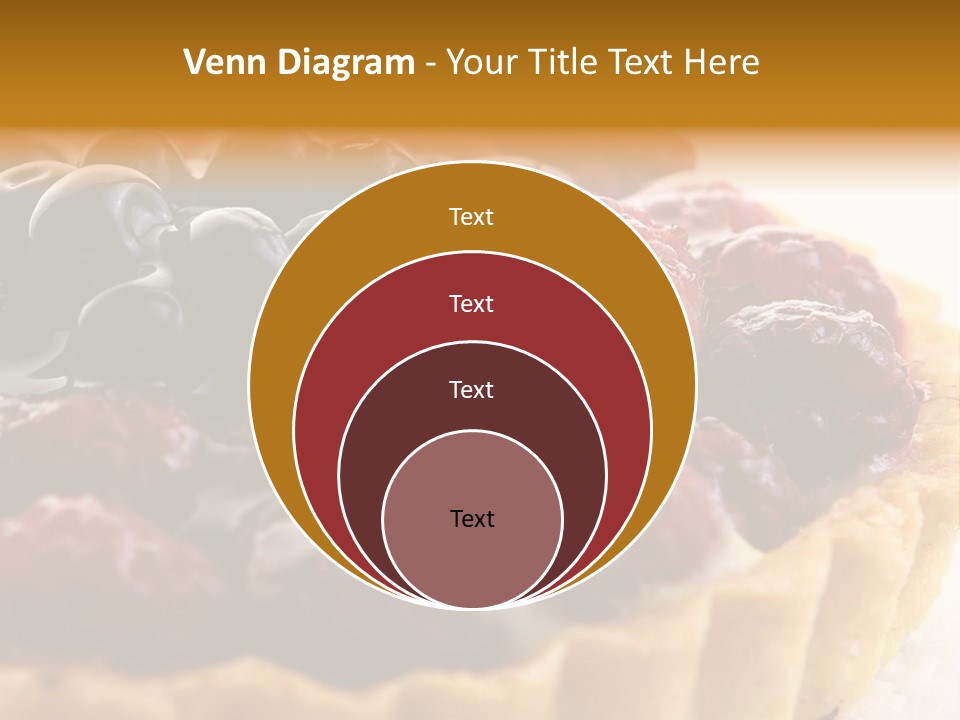 A Fresh Fruitcake With Blueberry Berry PowerPoint Template