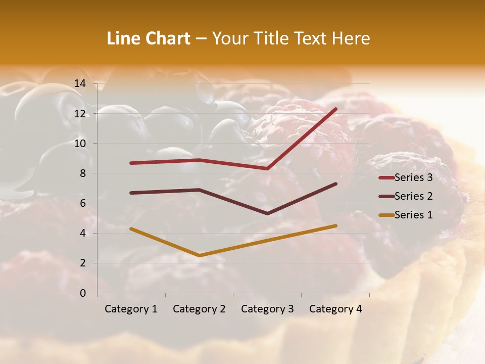 A Fresh Fruitcake With Blueberry Berry PowerPoint Template
