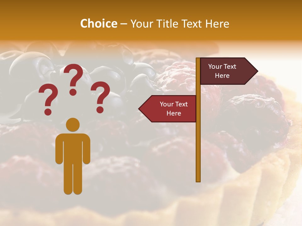 A Fresh Fruitcake With Blueberry Berry PowerPoint Template