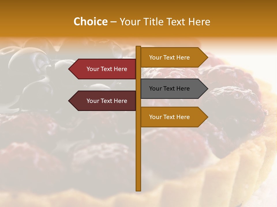 A Fresh Fruitcake With Blueberry Berry PowerPoint Template