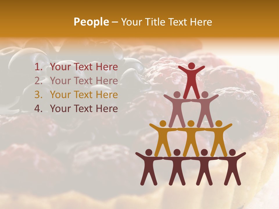 A Fresh Fruitcake With Blueberry Berry PowerPoint Template