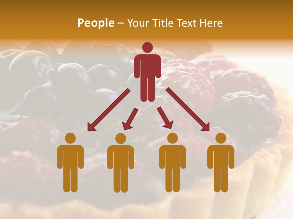 A Fresh Fruitcake With Blueberry Berry PowerPoint Template