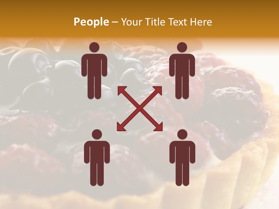 A Fresh Fruitcake With Blueberry Berry PowerPoint Template