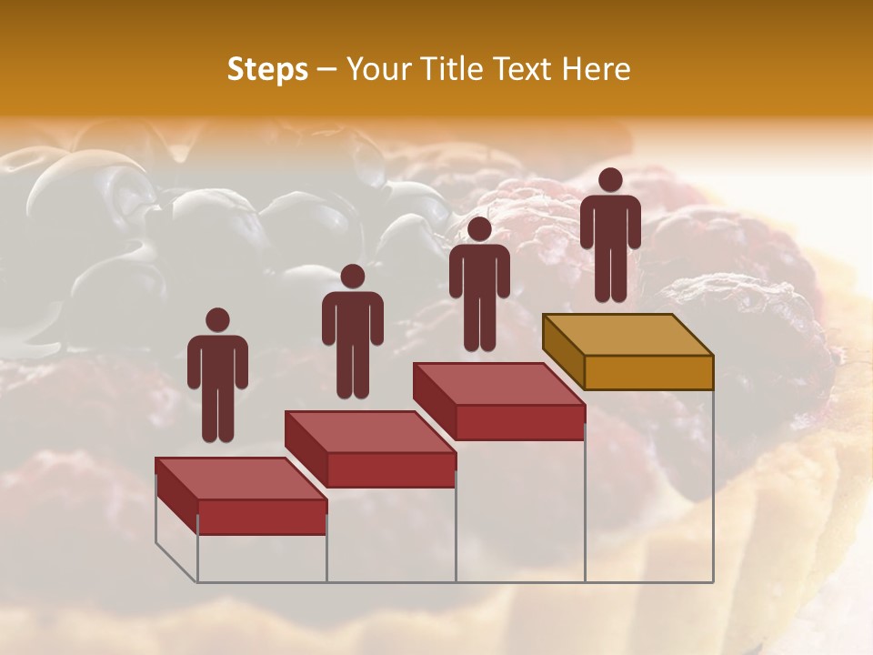 A Fresh Fruitcake With Blueberry Berry PowerPoint Template