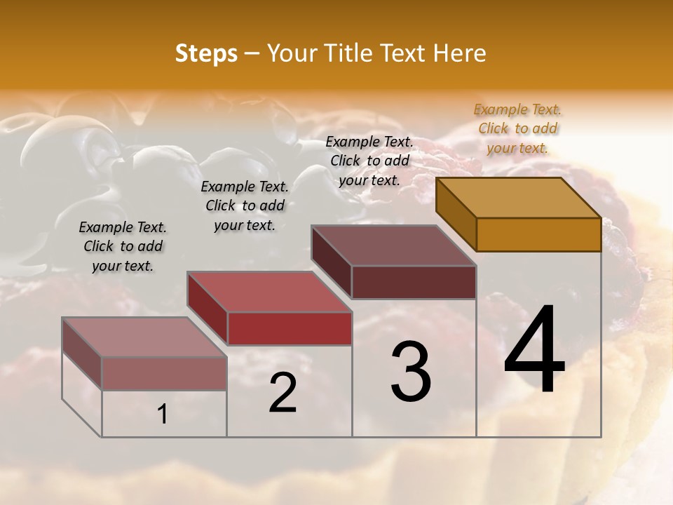 A Fresh Fruitcake With Blueberry Berry PowerPoint Template