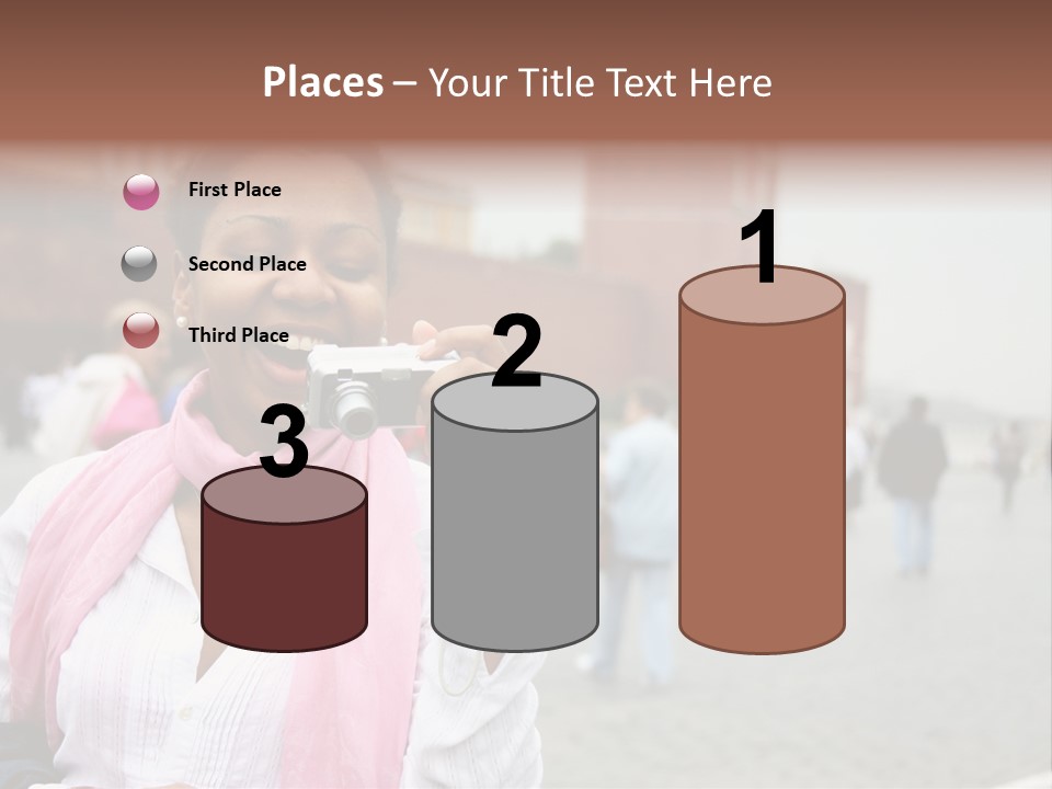 A Woman Taking A Picture With A Camera PowerPoint Template