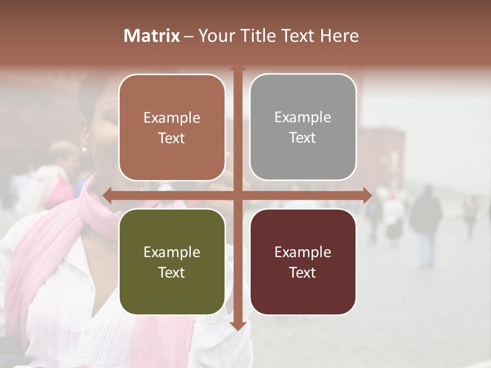 A Woman Taking A Picture With A Camera PowerPoint Template