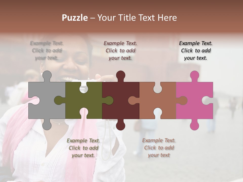 A Woman Taking A Picture With A Camera PowerPoint Template