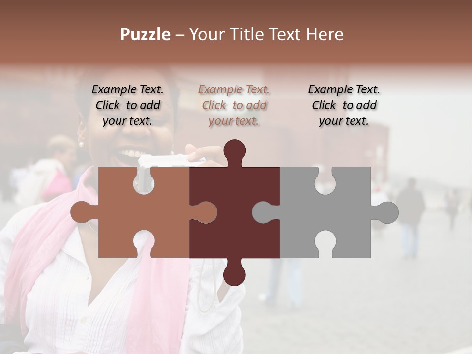 A Woman Taking A Picture With A Camera PowerPoint Template