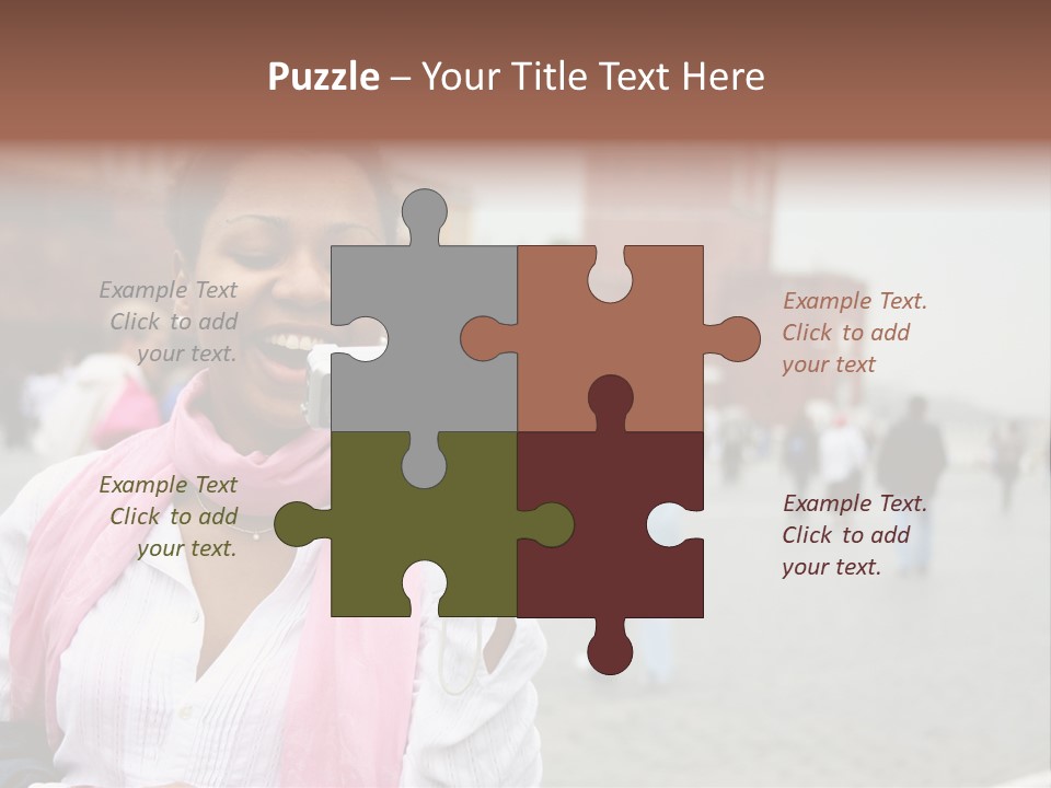 A Woman Taking A Picture With A Camera PowerPoint Template