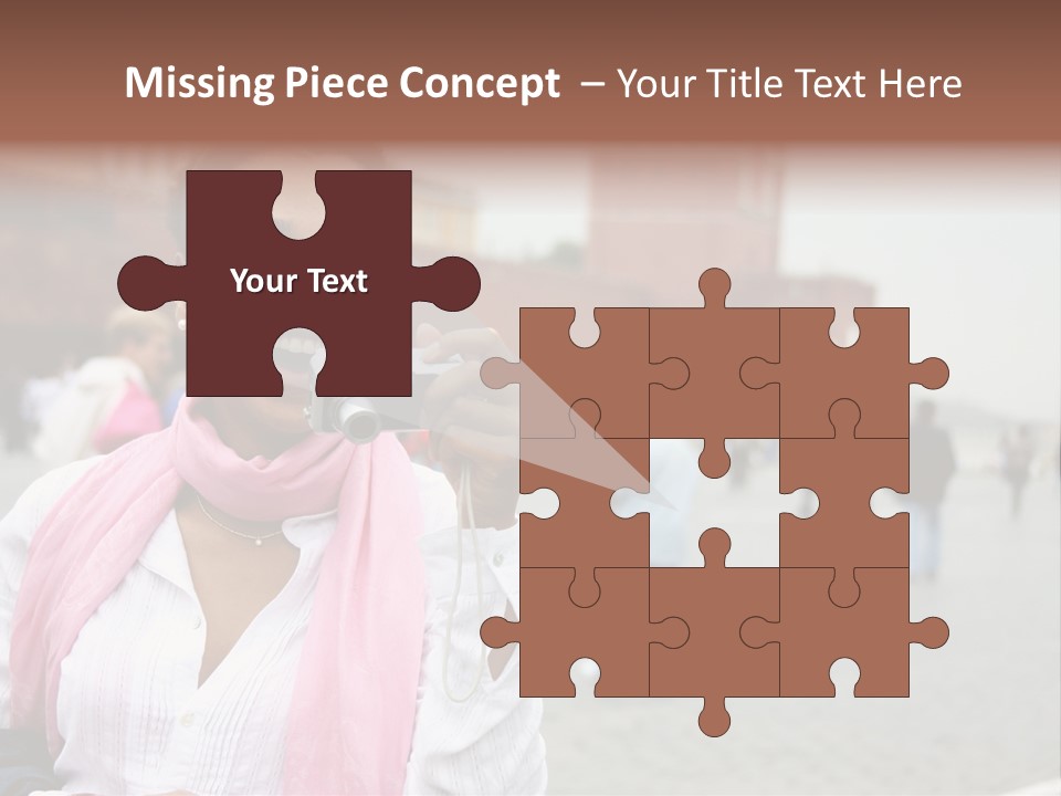 A Woman Taking A Picture With A Camera PowerPoint Template