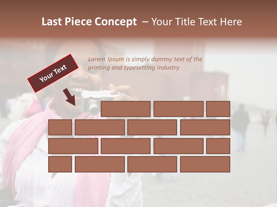 A Woman Taking A Picture With A Camera PowerPoint Template