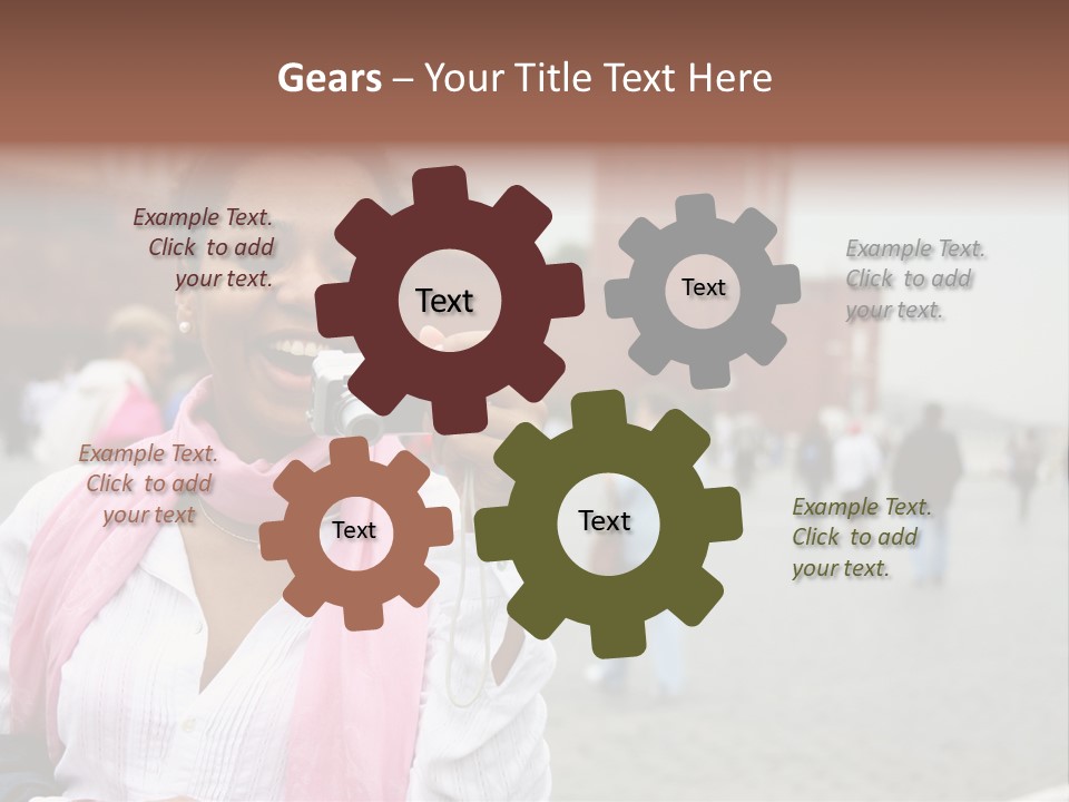 A Woman Taking A Picture With A Camera PowerPoint Template