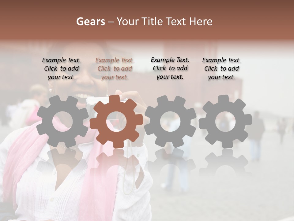 A Woman Taking A Picture With A Camera PowerPoint Template