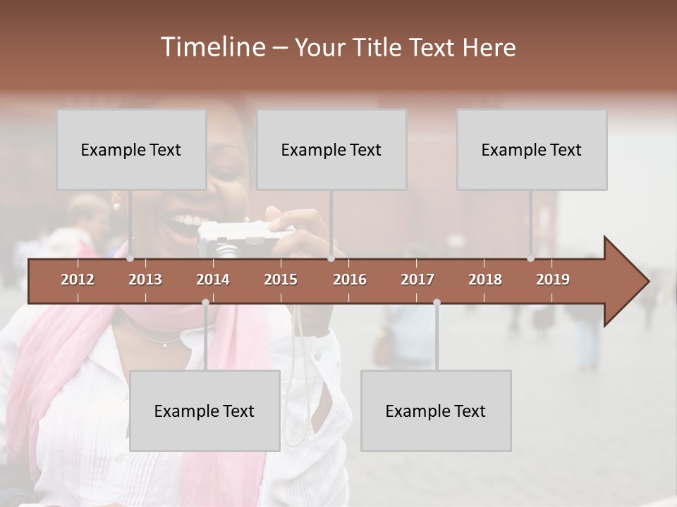 A Woman Taking A Picture With A Camera PowerPoint Template
