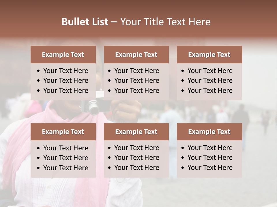 A Woman Taking A Picture With A Camera PowerPoint Template