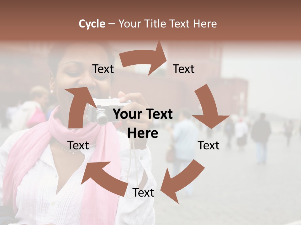 A Woman Taking A Picture With A Camera PowerPoint Template