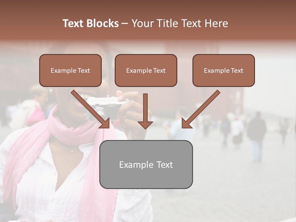 A Woman Taking A Picture With A Camera PowerPoint Template
