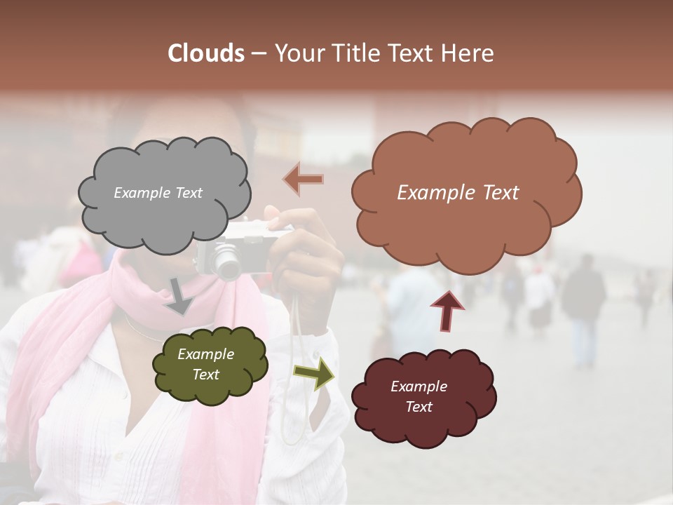 A Woman Taking A Picture With A Camera PowerPoint Template