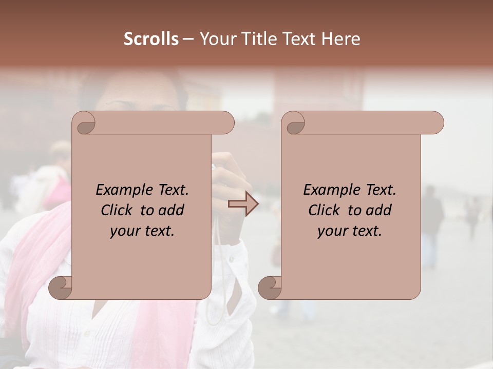 A Woman Taking A Picture With A Camera PowerPoint Template