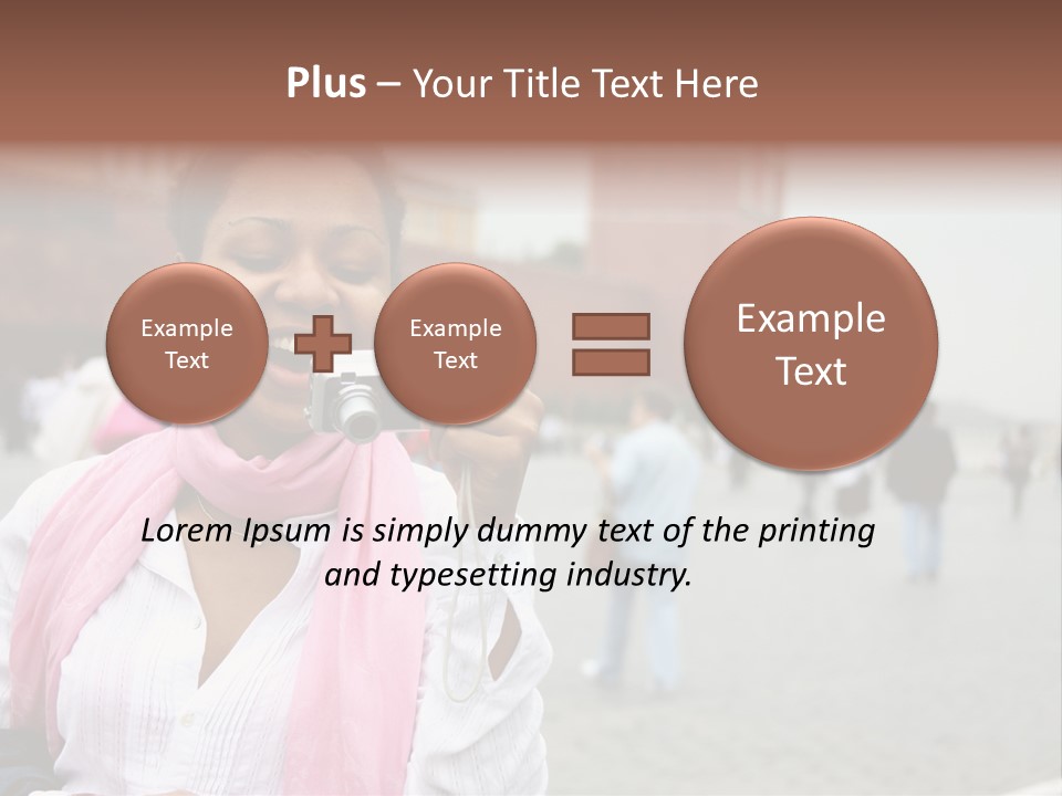 A Woman Taking A Picture With A Camera PowerPoint Template