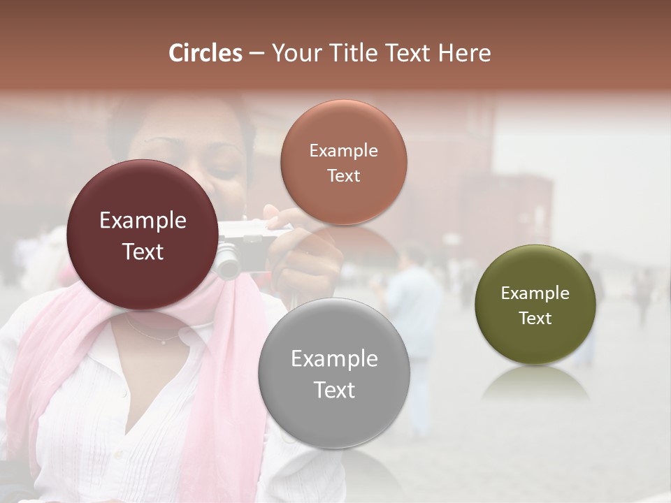 A Woman Taking A Picture With A Camera PowerPoint Template