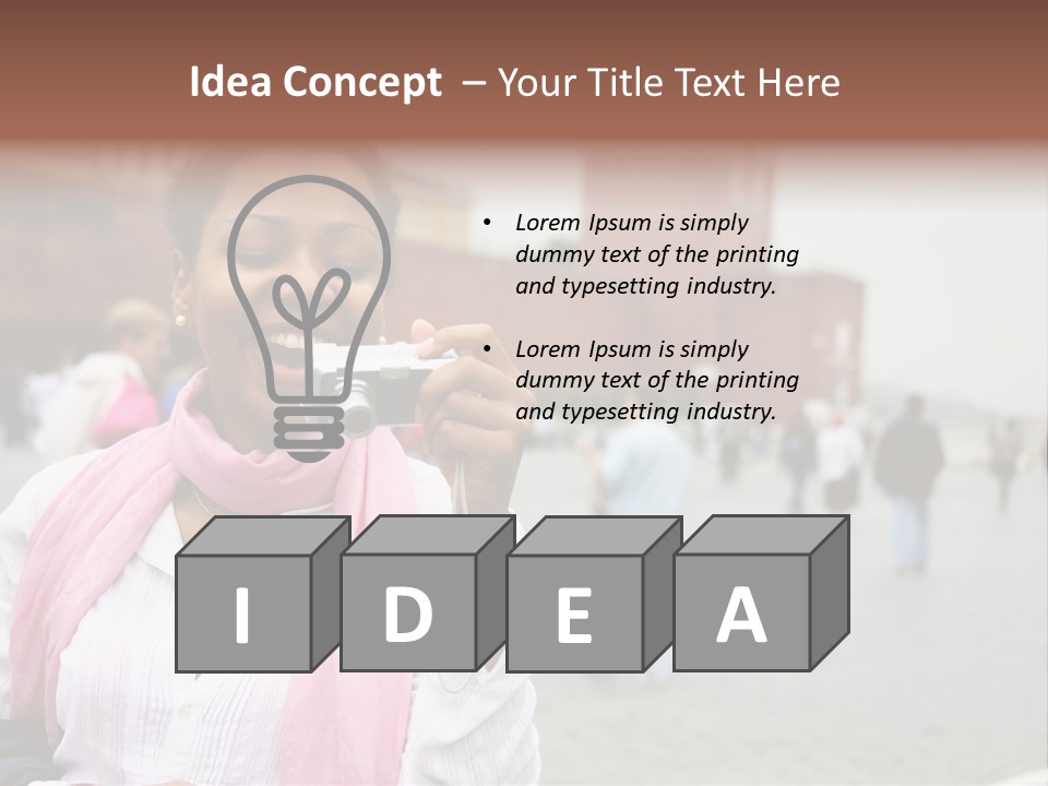 A Woman Taking A Picture With A Camera PowerPoint Template