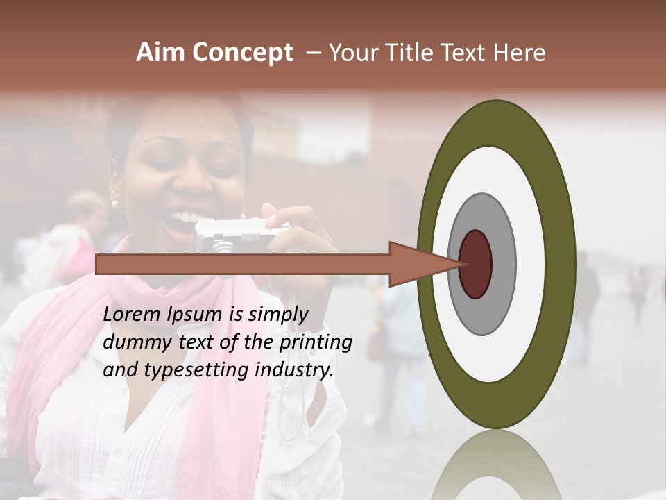 A Woman Taking A Picture With A Camera PowerPoint Template